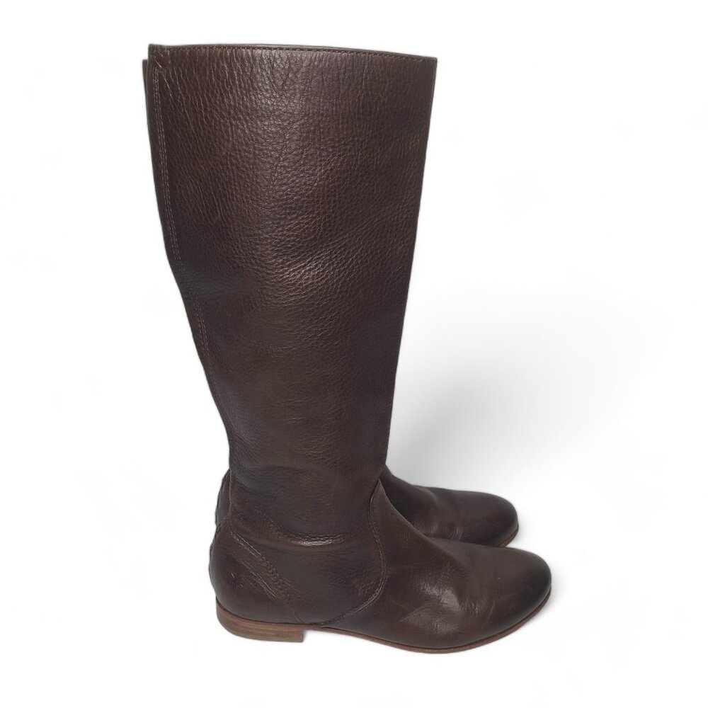 Frye Women’s Jillian Pull On Tall Brown‎ Leather Women's Riding Boots 6